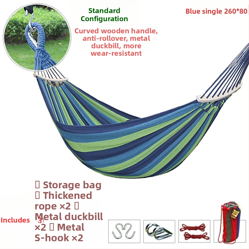 Hamac balansoar exterior, îngroșat, interior, single dublu, dormitor studențesc, dormitor pentru adulți, scaun suspendat din pânză anti-răsturnare