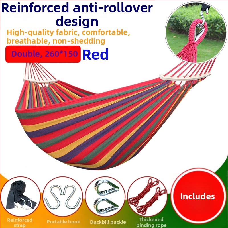 Hamac balansoar exterior, îngroșat, interior, single dublu, dormitor studențesc, dormitor pentru adulți, scaun suspendat din pânză anti-răsturnare