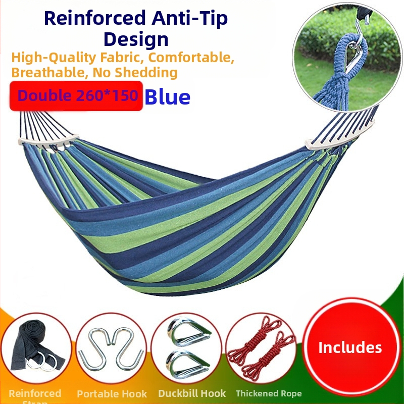 Hamac balansoar exterior, îngroșat, interior, single dublu, dormitor studențesc, dormitor pentru adulți, scaun suspendat din pânză anti-răsturnare