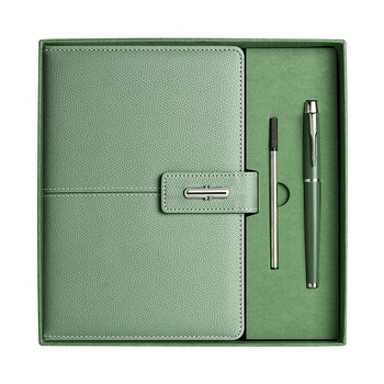 Ettevõtte äripandlaga märkmiku kinkekarbi ülikond kohandatud logoga termostops ettevõtte aastakoosoleku kaasnev kinkemärkmik