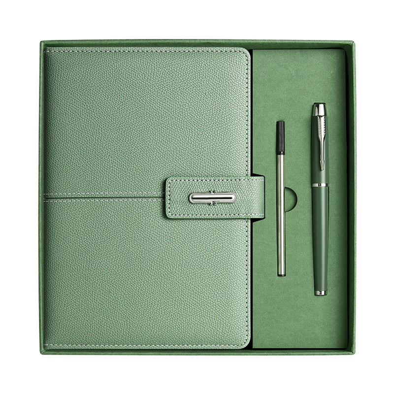 Ettevõtte äripandlaga märkmiku kinkekarbi ülikond kohandatud logoga termostops ettevõtte aastakoosoleku kaasnev kinkemärkmik