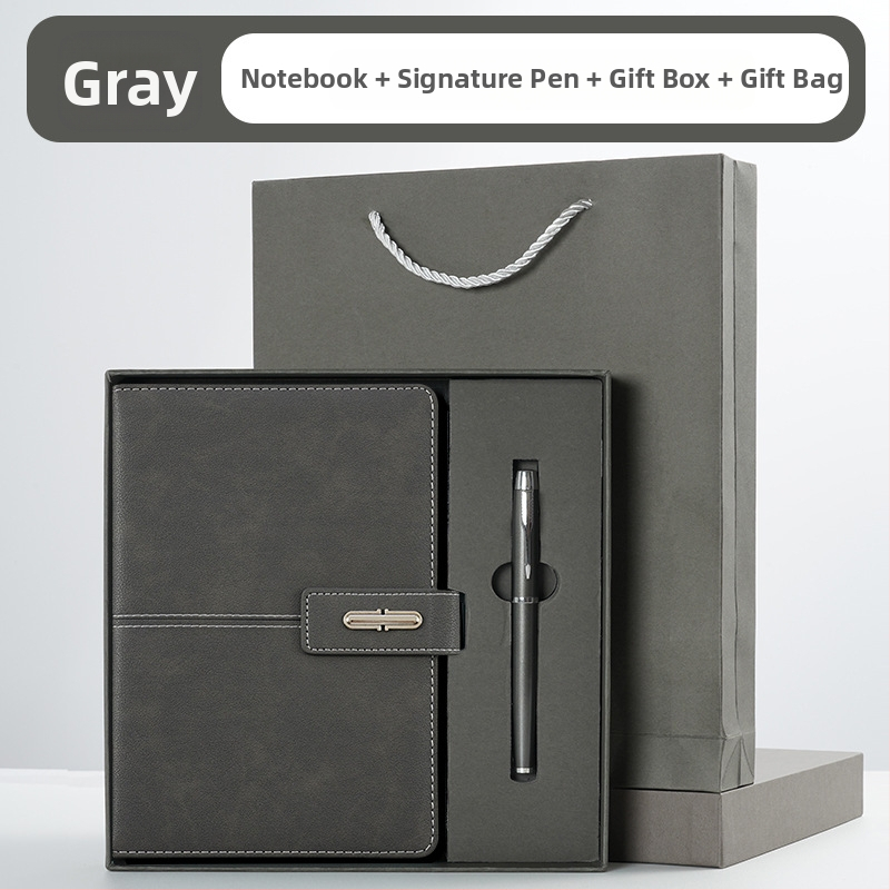 Ettevõtte äripandlaga märkmiku kinkekarbi ülikond kohandatud logoga termostops ettevõtte aastakoosoleku kaasnev kinkemärkmik