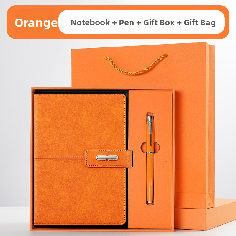 Ettevõtte äripandlaga märkmiku kinkekarbi ülikond kohandatud logoga termostops ettevõtte aastakoosoleku kaasnev kinkemärkmik