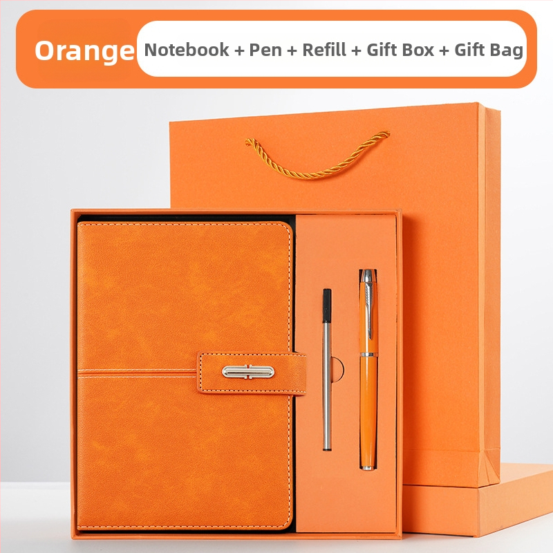 Ettevõtte äripandlaga märkmiku kinkekarbi ülikond kohandatud logoga termostops ettevõtte aastakoosoleku kaasnev kinkemärkmik