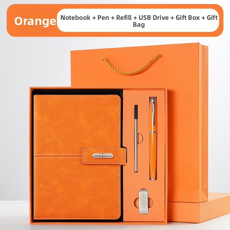 Ettevõtte äripandlaga märkmiku kinkekarbi ülikond kohandatud logoga termostops ettevõtte aastakoosoleku kaasnev kinkemärkmik