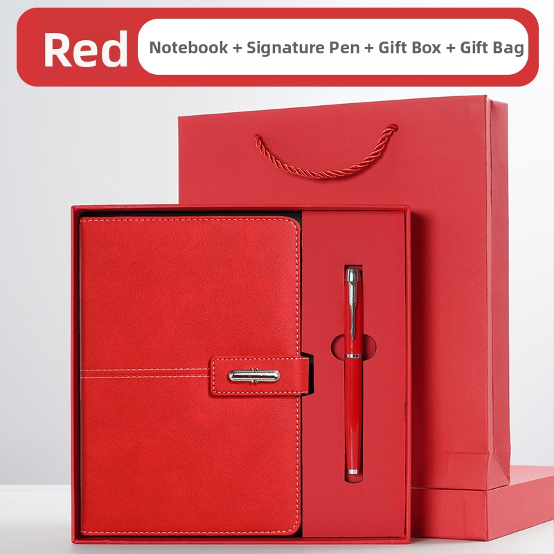 Ettevõtte äripandlaga märkmiku kinkekarbi ülikond kohandatud logoga termostops ettevõtte aastakoosoleku kaasnev kinkemärkmik