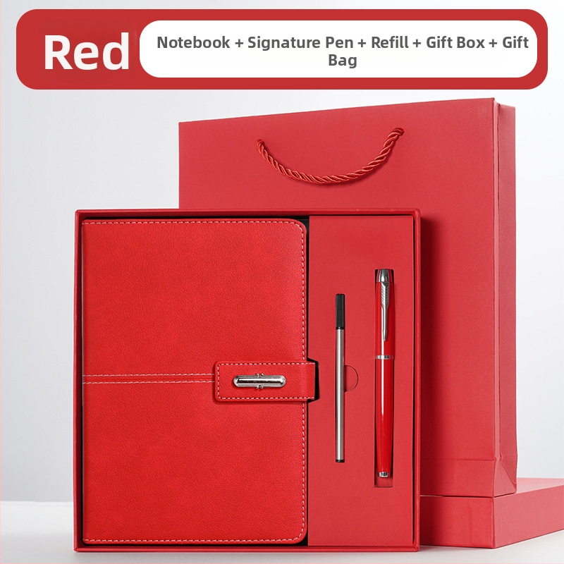 Ettevõtte äripandlaga märkmiku kinkekarbi ülikond kohandatud logoga termostops ettevõtte aastakoosoleku kaasnev kinkemärkmik