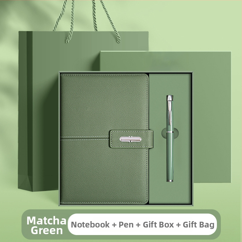 Ettevõtte äripandlaga märkmiku kinkekarbi ülikond kohandatud logoga termostops ettevõtte aastakoosoleku kaasnev kinkemärkmik