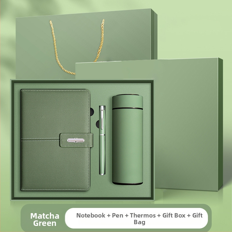 Ettevõtte äripandlaga märkmiku kinkekarbi ülikond kohandatud logoga termostops ettevõtte aastakoosoleku kaasnev kinkemärkmik