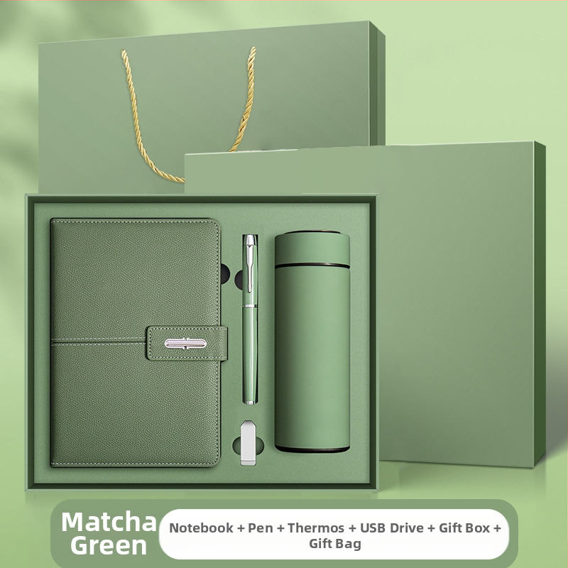 Ettevõtte äripandlaga märkmiku kinkekarbi ülikond kohandatud logoga termostops ettevõtte aastakoosoleku kaasnev kinkemärkmik