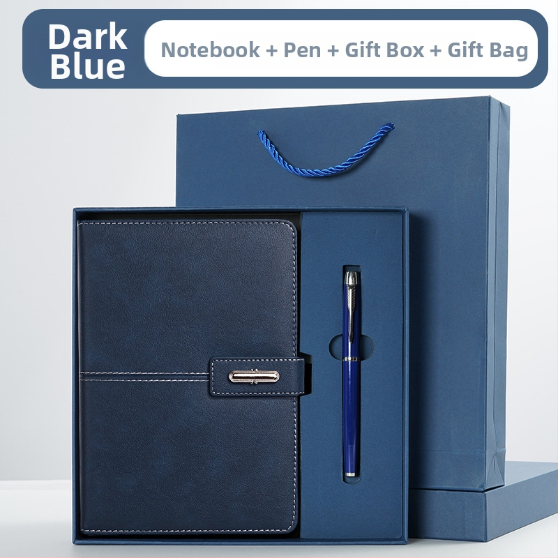 Ettevõtte äripandlaga märkmiku kinkekarbi ülikond kohandatud logoga termostops ettevõtte aastakoosoleku kaasnev kinkemärkmik