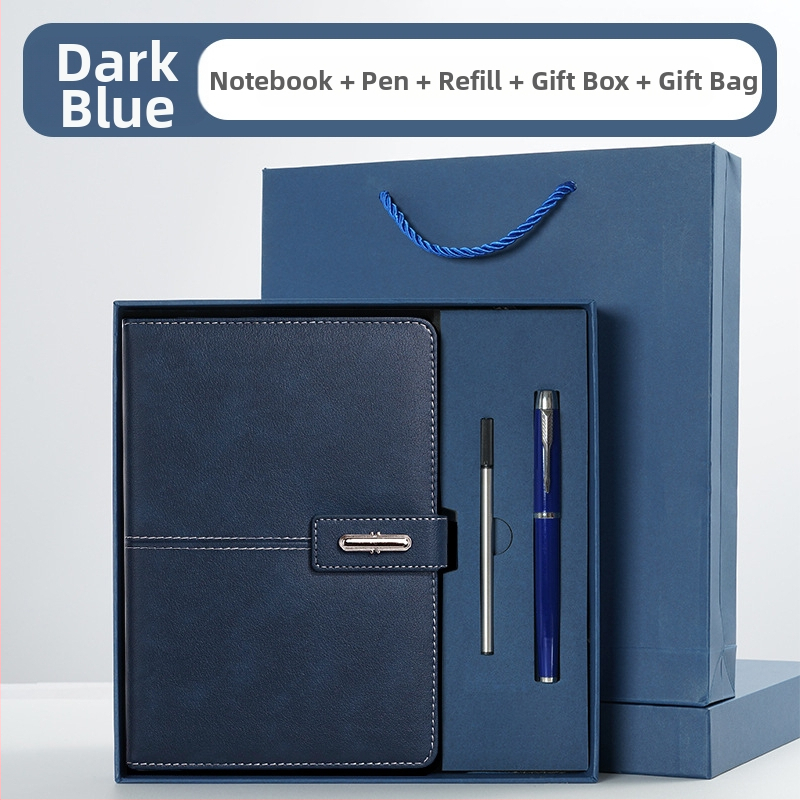 Ettevõtte äripandlaga märkmiku kinkekarbi ülikond kohandatud logoga termostops ettevõtte aastakoosoleku kaasnev kinkemärkmik