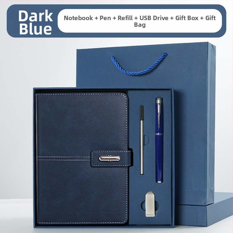 Ettevõtte äripandlaga märkmiku kinkekarbi ülikond kohandatud logoga termostops ettevõtte aastakoosoleku kaasnev kinkemärkmik