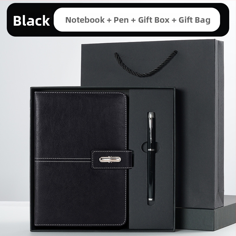 Ettevõtte äripandlaga märkmiku kinkekarbi ülikond kohandatud logoga termostops ettevõtte aastakoosoleku kaasnev kinkemärkmik