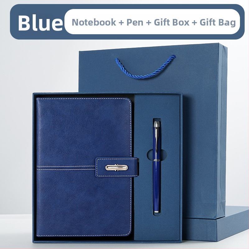 Ettevõtte äripandlaga märkmiku kinkekarbi ülikond kohandatud logoga termostops ettevõtte aastakoosoleku kaasnev kinkemärkmik