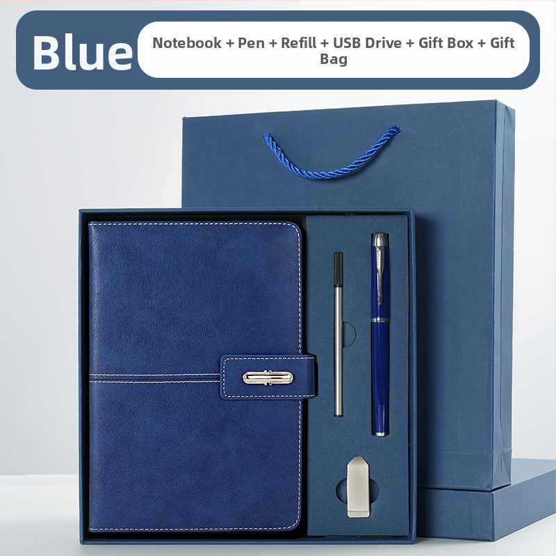 Ettevõtte äripandlaga märkmiku kinkekarbi ülikond kohandatud logoga termostops ettevõtte aastakoosoleku kaasnev kinkemärkmik