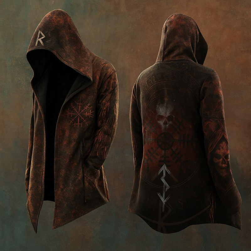 2025 m. tarpvalstybinis Europos ir Amerikos megztinis su gobtuvu, naujas megztinis, vyriškas „Tough Guy“ gobtuvas su gobtuvu be užtrauktuko, skirtas Helovinui