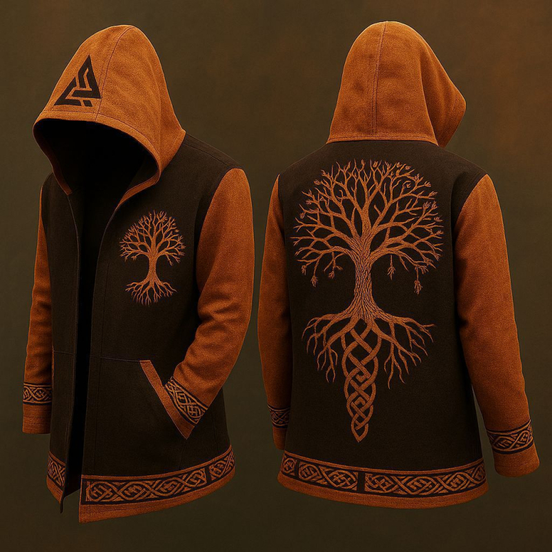 2025 m. tarpvalstybinis Europos ir Amerikos megztinis su gobtuvu, naujas megztinis, vyriškas „Tough Guy“ gobtuvas su gobtuvu be užtrauktuko, skirtas Helovinui