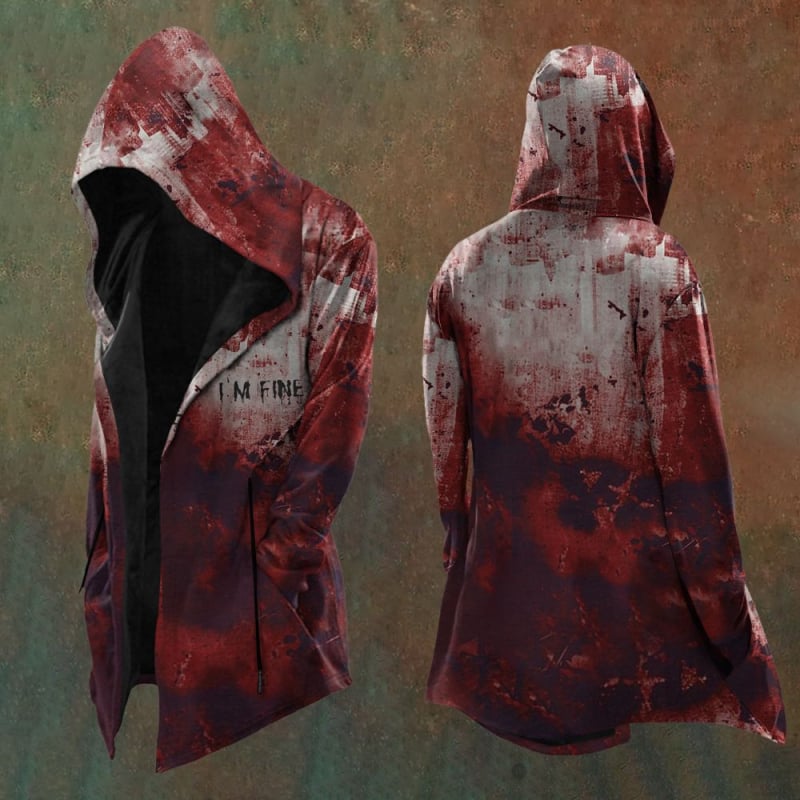 2025 m. tarpvalstybinis Europos ir Amerikos megztinis su gobtuvu, naujas megztinis, vyriškas „Tough Guy“ gobtuvas su gobtuvu be užtrauktuko, skirtas Helovinui