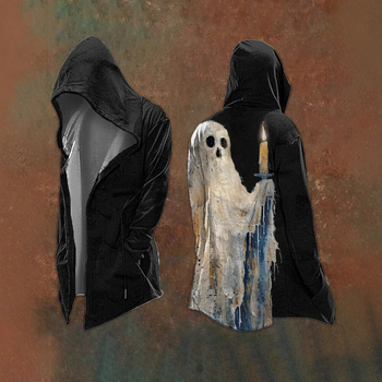 2025 Διασυνοριακό Ευρωπαϊκό και Αμερικανικό Φούτερ με Κουκούλα, Νέα Ζακέτα Ανδρικό Αντιανεμικό Tough Guy με Κουκούλα χωρίς Φερμουάρ, Τύπωμα Halloween