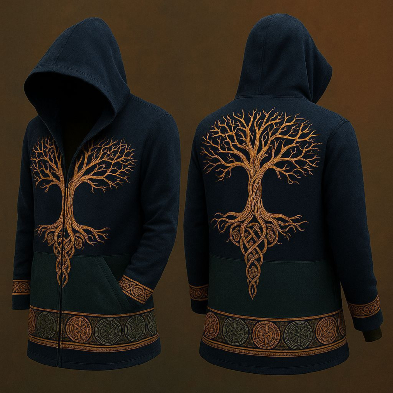 2025 Διασυνοριακό Ευρωπαϊκό και Αμερικανικό Φούτερ με Κουκούλα, Νέα Ζακέτα Ανδρικό Αντιανεμικό Tough Guy με Κουκούλα χωρίς Φερμουάρ, Τύπωμα Halloween