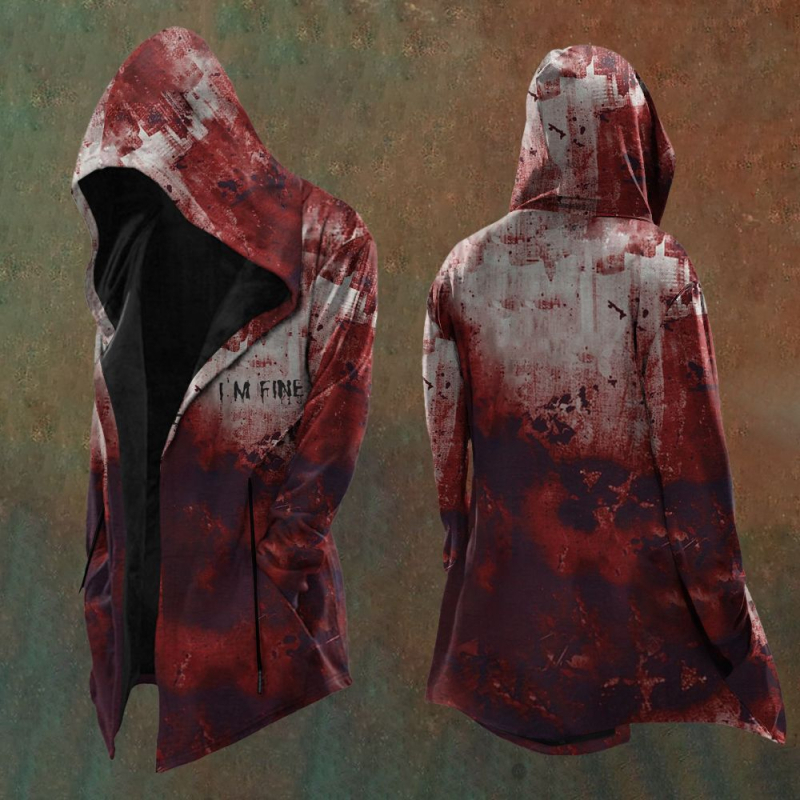 2025 Διασυνοριακό Ευρωπαϊκό και Αμερικανικό Φούτερ με Κουκούλα, Νέα Ζακέτα Ανδρικό Αντιανεμικό Tough Guy με Κουκούλα χωρίς Φερμουάρ, Τύπωμα Halloween