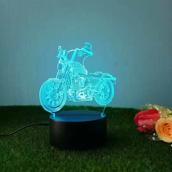 Δημιουργικό τρισδιάστατο νυχτερινό φως ακρυλικό τηλεχειριστήριο με έγχρωμη αφή μικρό επιτραπέζιο φωτιστικό δώρο νυχτερινό φως χονδρικής αγωνιστικά στολίδια