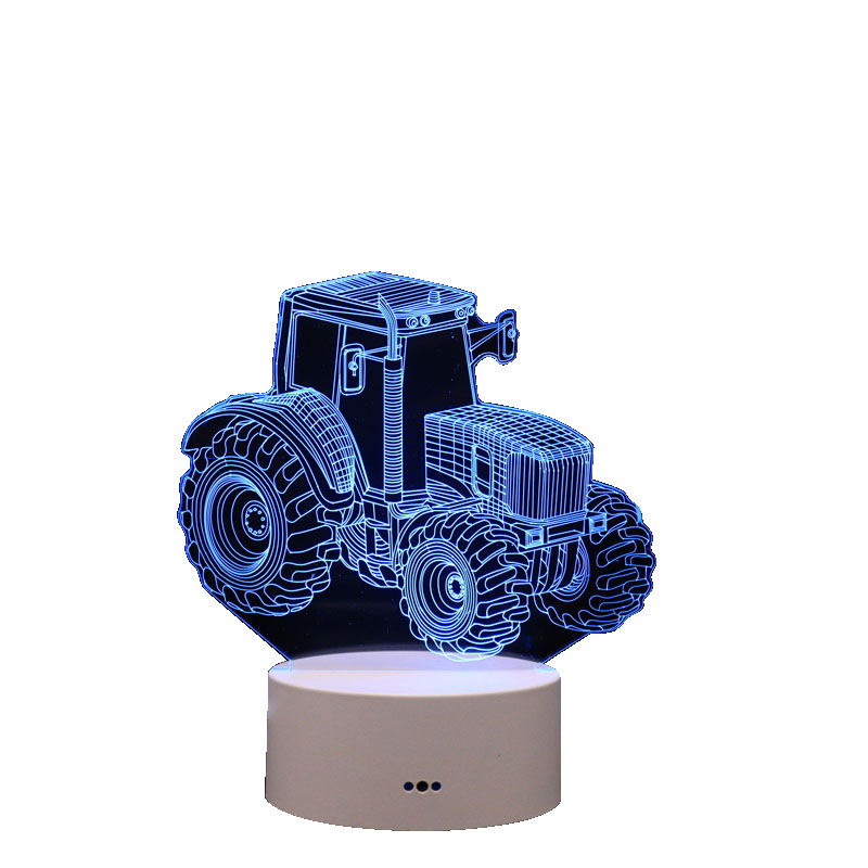 Loominguline 3D öövalgus akrüülist kaugjuhtimispuldi värviline puutetundlik väike laualamp kingitus öövalgus hulgimüügi võidusõidukaunistused