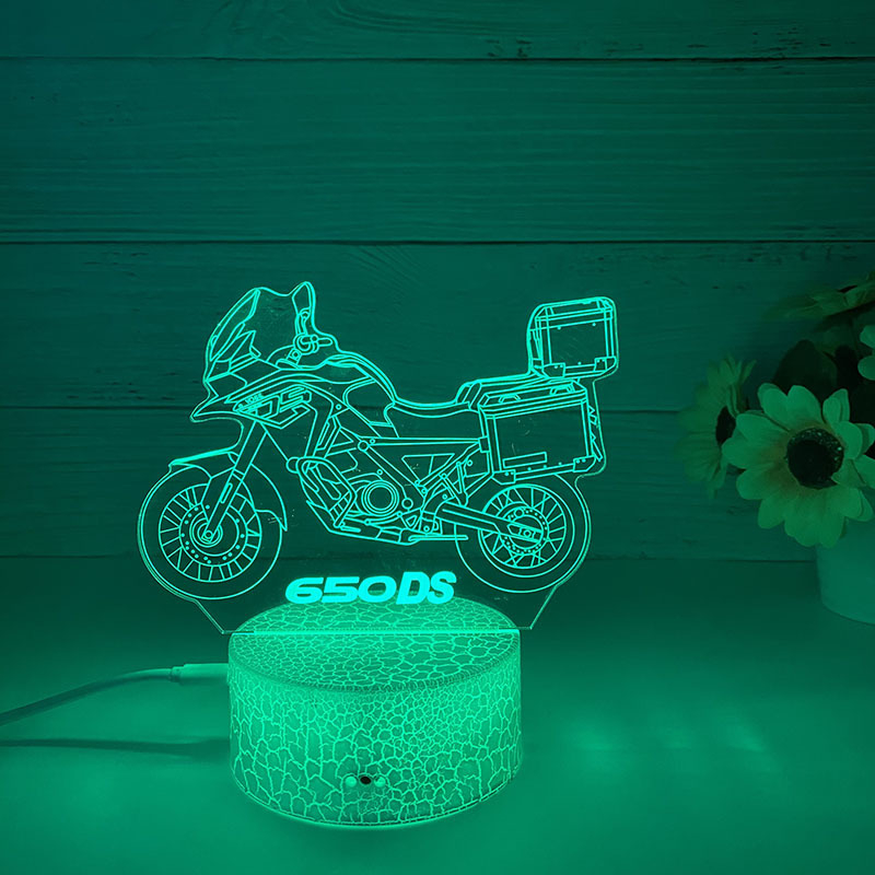 Loominguline 3D öövalgus akrüülist kaugjuhtimispuldi värviline puutetundlik väike laualamp kingitus öövalgus hulgimüügi võidusõidukaunistused