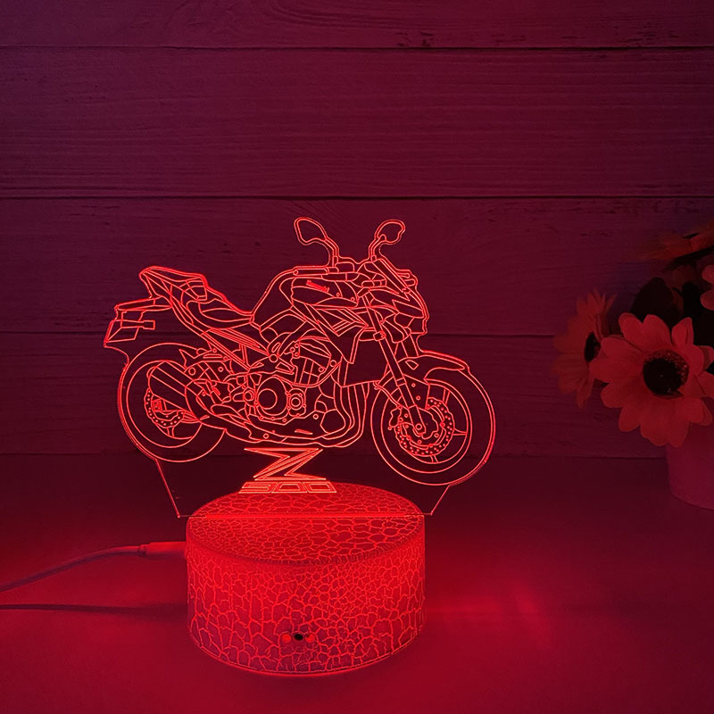 Loominguline 3D öövalgus akrüülist kaugjuhtimispuldi värviline puutetundlik väike laualamp kingitus öövalgus hulgimüügi võidusõidukaunistused