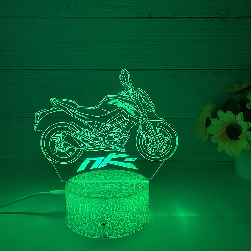 Loominguline 3D öövalgus akrüülist kaugjuhtimispuldi värviline puutetundlik väike laualamp kingitus öövalgus hulgimüügi võidusõidukaunistused