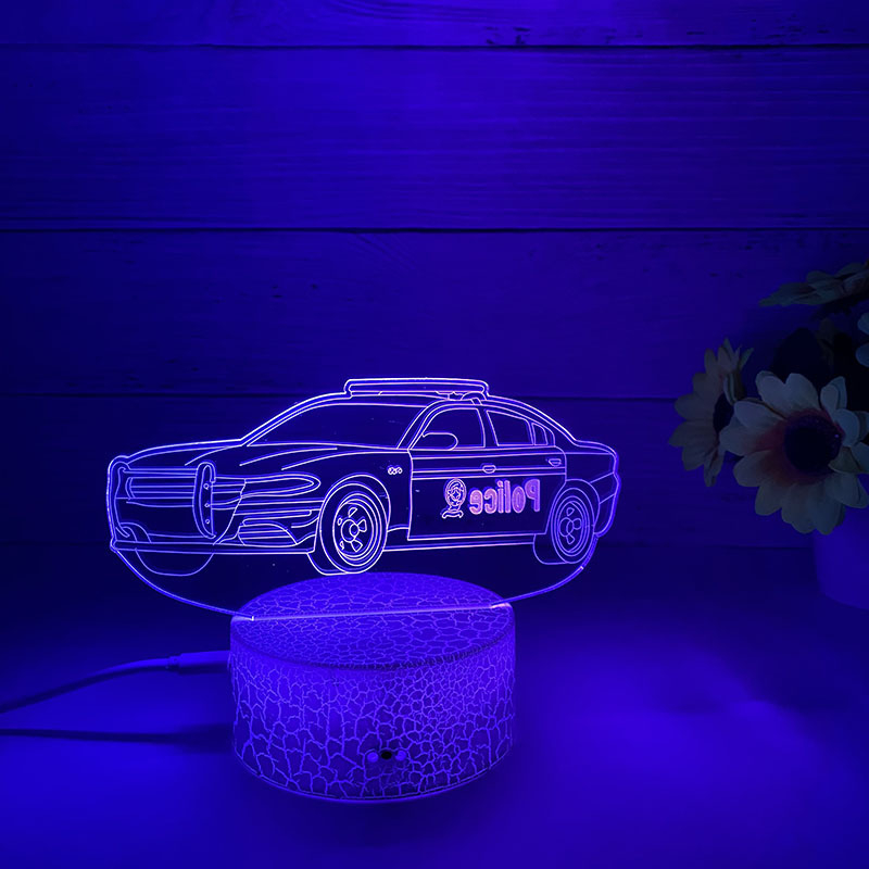 Loominguline 3D öövalgus akrüülist kaugjuhtimispuldi värviline puutetundlik väike laualamp kingitus öövalgus hulgimüügi võidusõidukaunistused