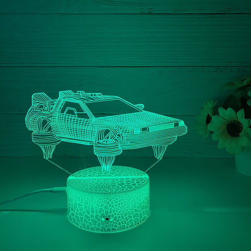 Loominguline 3D öövalgus akrüülist kaugjuhtimispuldi värviline puutetundlik väike laualamp kingitus öövalgus hulgimüügi võidusõidukaunistused