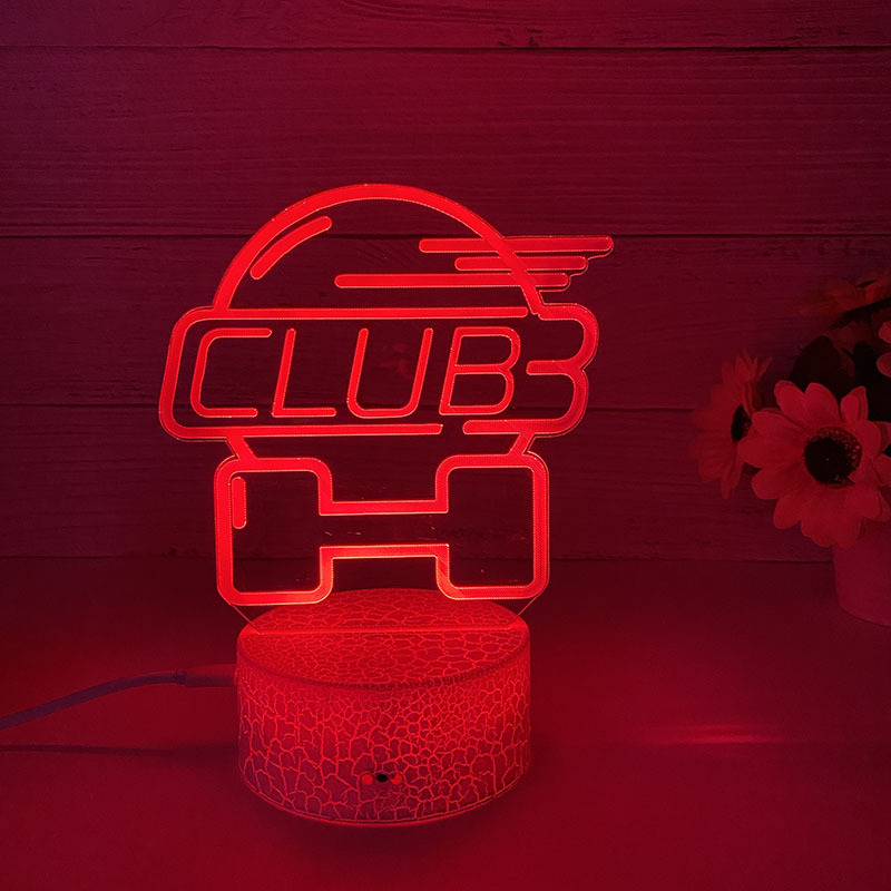 Loominguline 3D öövalgus akrüülist kaugjuhtimispuldi värviline puutetundlik väike laualamp kingitus öövalgus hulgimüügi võidusõidukaunistused