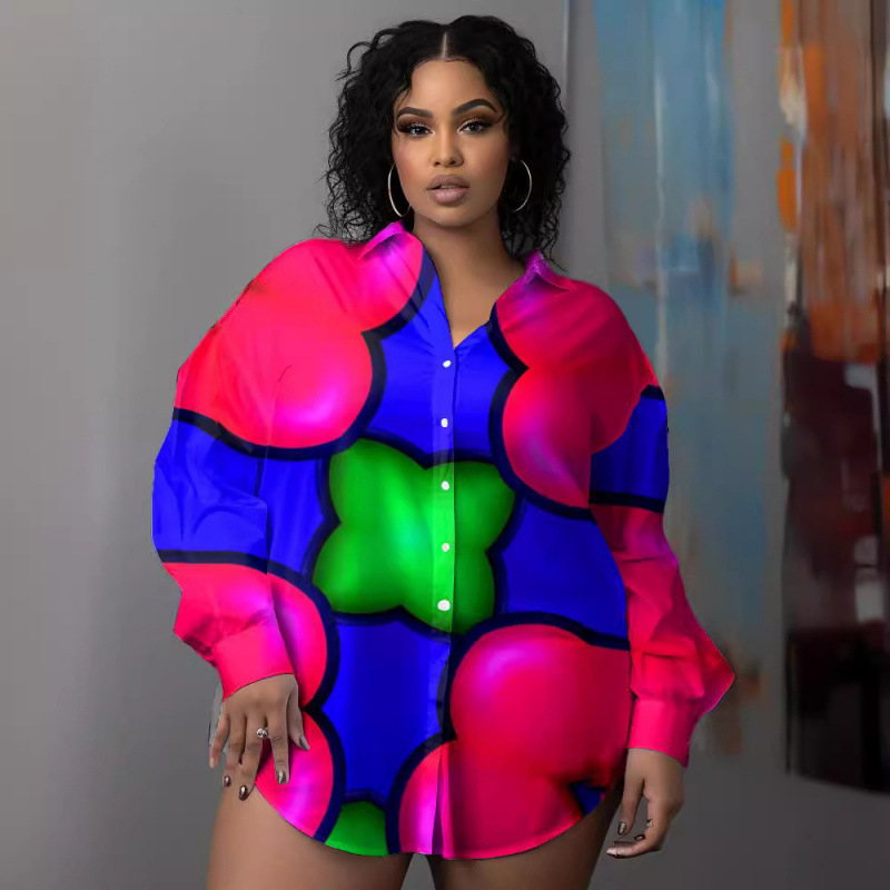 CB 2024 kevadine Amazoni piiriülene särk 3D mustvalge värvimaalimise ja trükkimisega meeste lihtne pikkade varrukatega särk