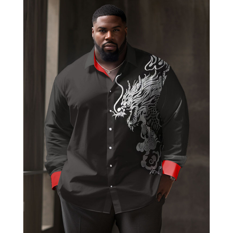 CB 2024 kevadine Amazoni piiriülene särk 3D mustvalge värvimaalimise ja trükkimisega meeste lihtne pikkade varrukatega särk