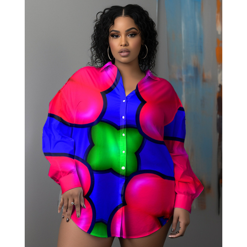 CB 2024 kevadine Amazoni piiriülene särk 3D mustvalge värvimaalimise ja trükkimisega meeste lihtne pikkade varrukatega särk