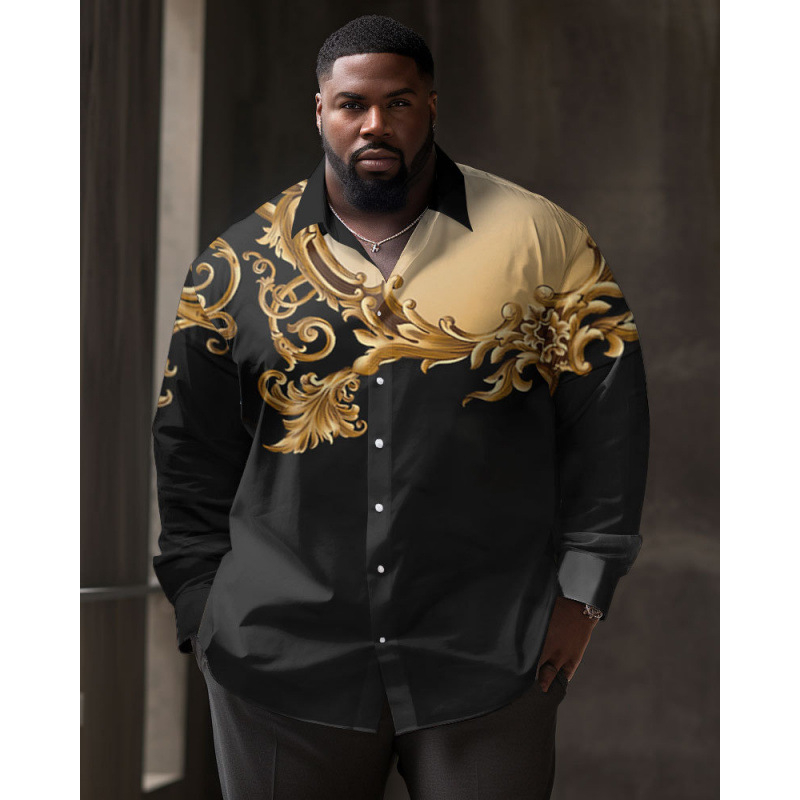 CB 2024 kevadine Amazoni piiriülene särk 3D mustvalge värvimaalimise ja trükkimisega meeste lihtne pikkade varrukatega särk