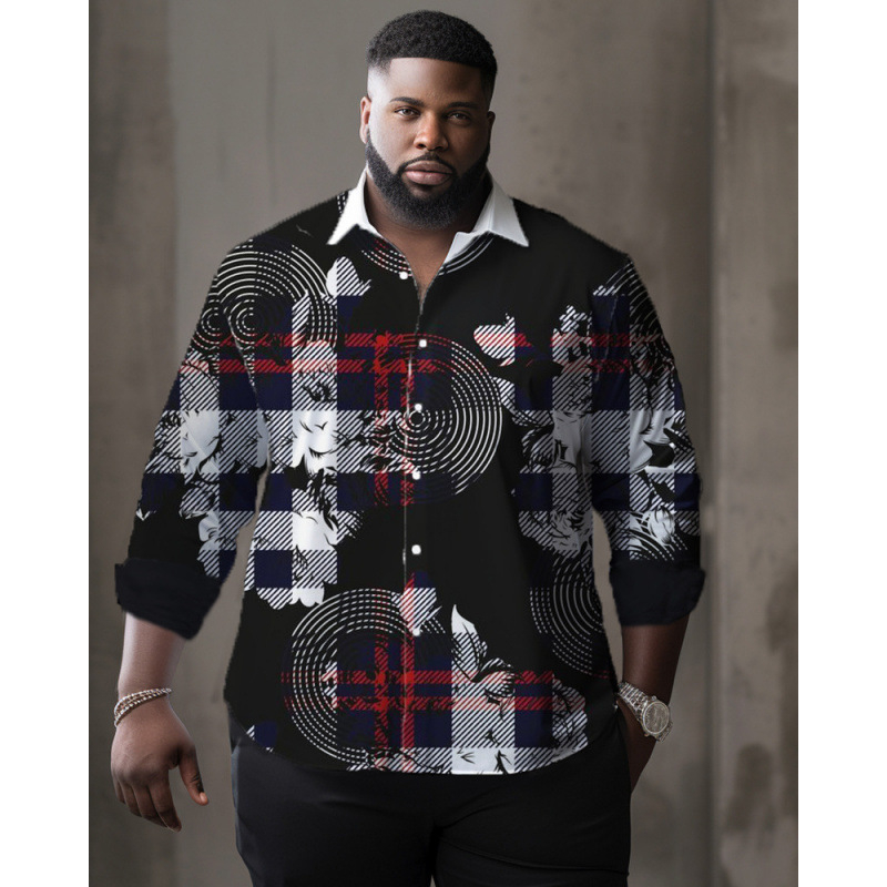 CB 2024 kevadine Amazoni piiriülene särk 3D mustvalge värvimaalimise ja trükkimisega meeste lihtne pikkade varrukatega särk