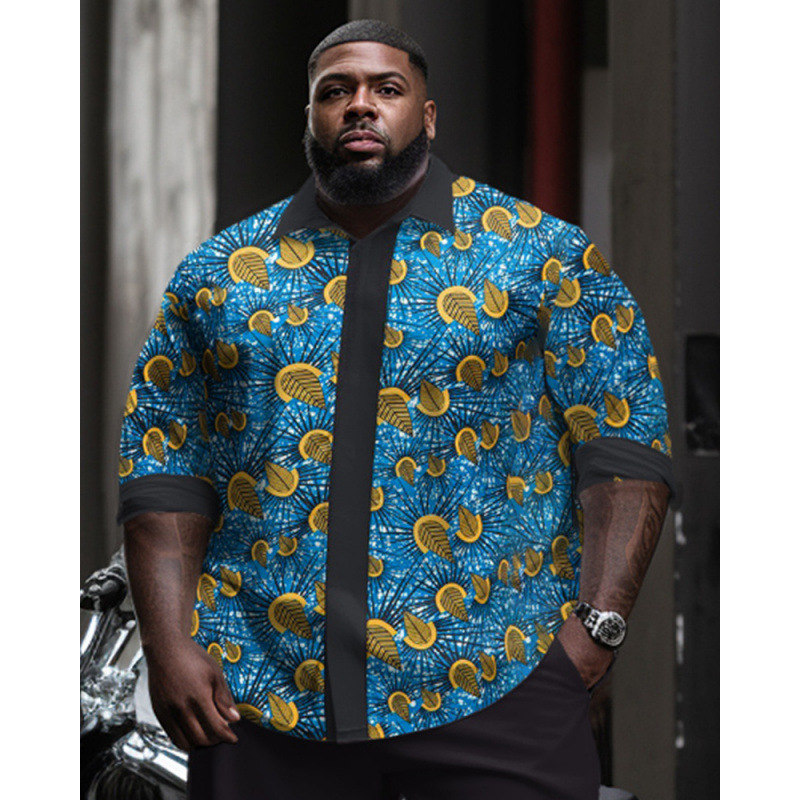 CB 2024 kevadine Amazoni piiriülene särk 3D mustvalge värvimaalimise ja trükkimisega meeste lihtne pikkade varrukatega särk