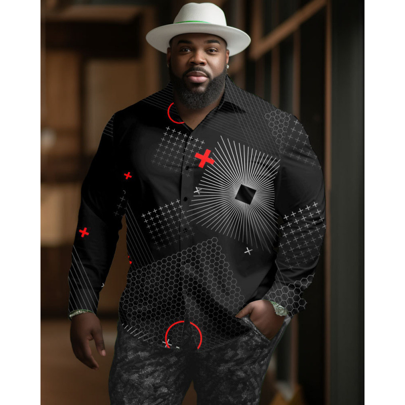 CB 2024 kevadine Amazoni piiriülene särk 3D mustvalge värvimaalimise ja trükkimisega meeste lihtne pikkade varrukatega särk