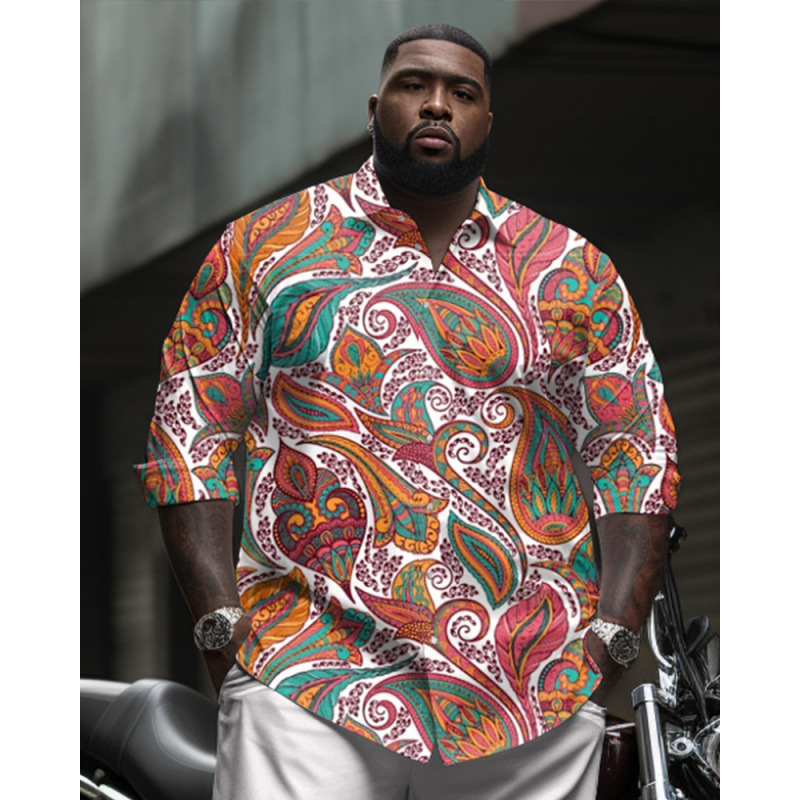 CB 2024 kevadine Amazoni piiriülene särk 3D mustvalge värvimaalimise ja trükkimisega meeste lihtne pikkade varrukatega särk