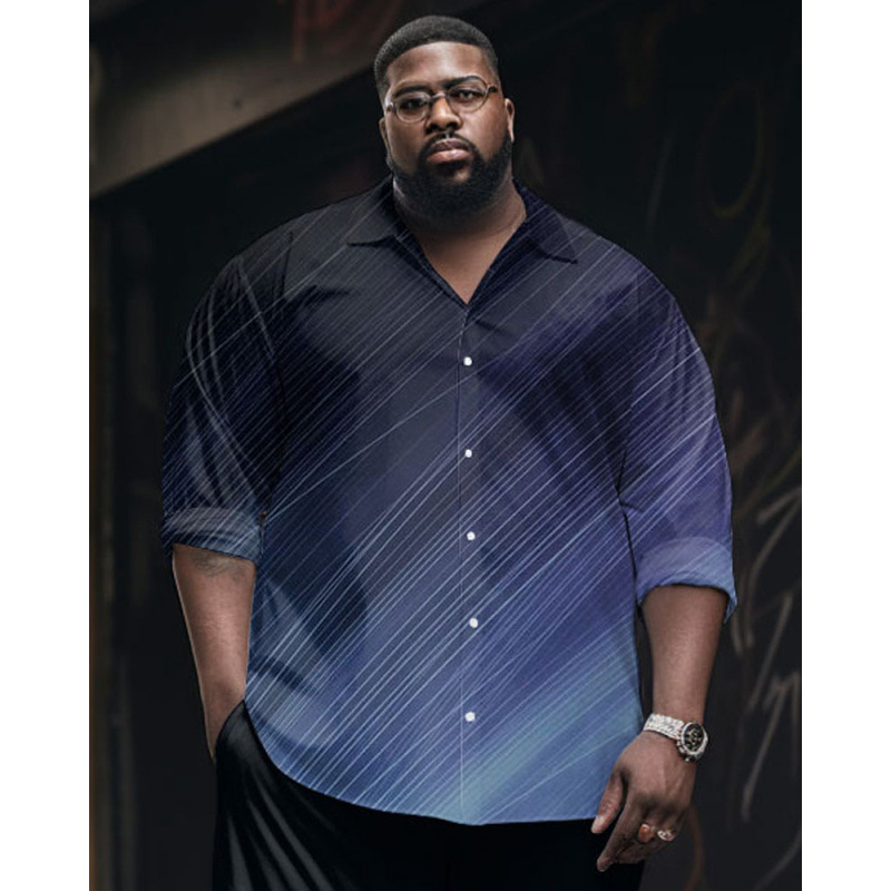 CB 2024 kevadine Amazoni piiriülene särk 3D mustvalge värvimaalimise ja trükkimisega meeste lihtne pikkade varrukatega särk