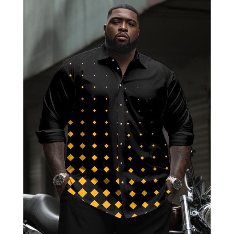 CB 2024 kevadine Amazoni piiriülene särk 3D mustvalge värvimaalimise ja trükkimisega meeste lihtne pikkade varrukatega särk