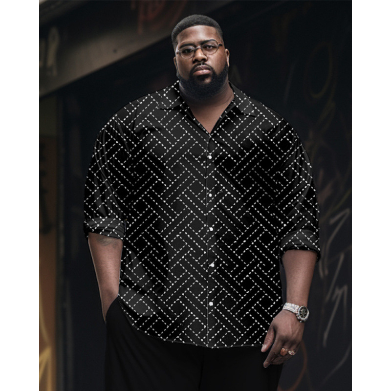 CB 2024 kevadine Amazoni piiriülene särk 3D mustvalge värvimaalimise ja trükkimisega meeste lihtne pikkade varrukatega särk