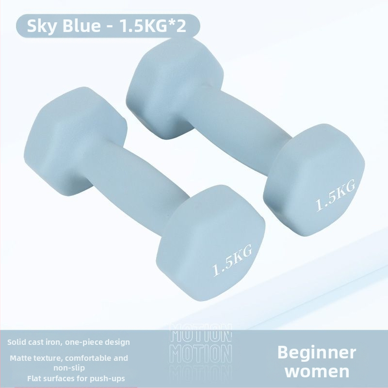 Kuusnurkne hantliga naiste fitness majapidamispuhas rauast ülikond laste meeste kombineeritud varustus väike hantli raskusjõud