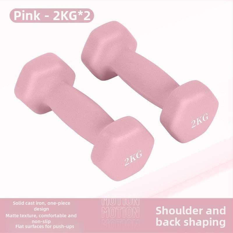 Kuusnurkne hantliga naiste fitness majapidamispuhas rauast ülikond laste meeste kombineeritud varustus väike hantli raskusjõud