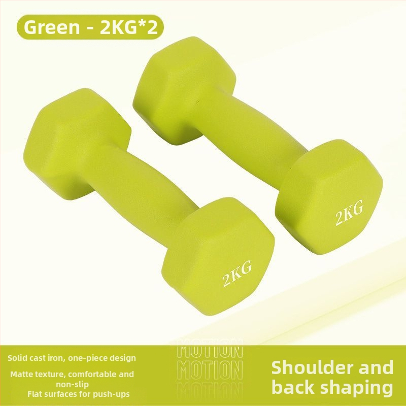 Kuusnurkne hantliga naiste fitness majapidamispuhas rauast ülikond laste meeste kombineeritud varustus väike hantli raskusjõud