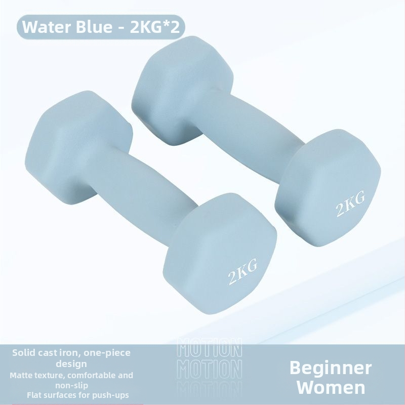 Kuusnurkne hantliga naiste fitness majapidamispuhas rauast ülikond laste meeste kombineeritud varustus väike hantli raskusjõud