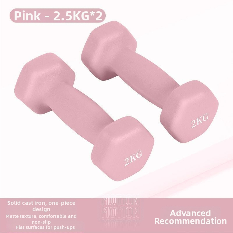 Kuusnurkne hantliga naiste fitness majapidamispuhas rauast ülikond laste meeste kombineeritud varustus väike hantli raskusjõud